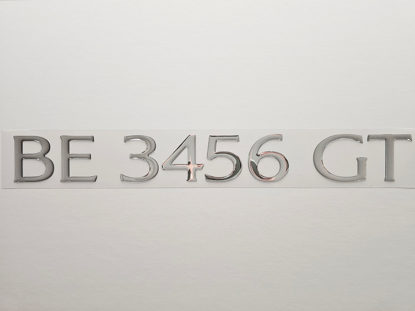 Registration Numbers Domed Decals Stickers (Set) Font 7