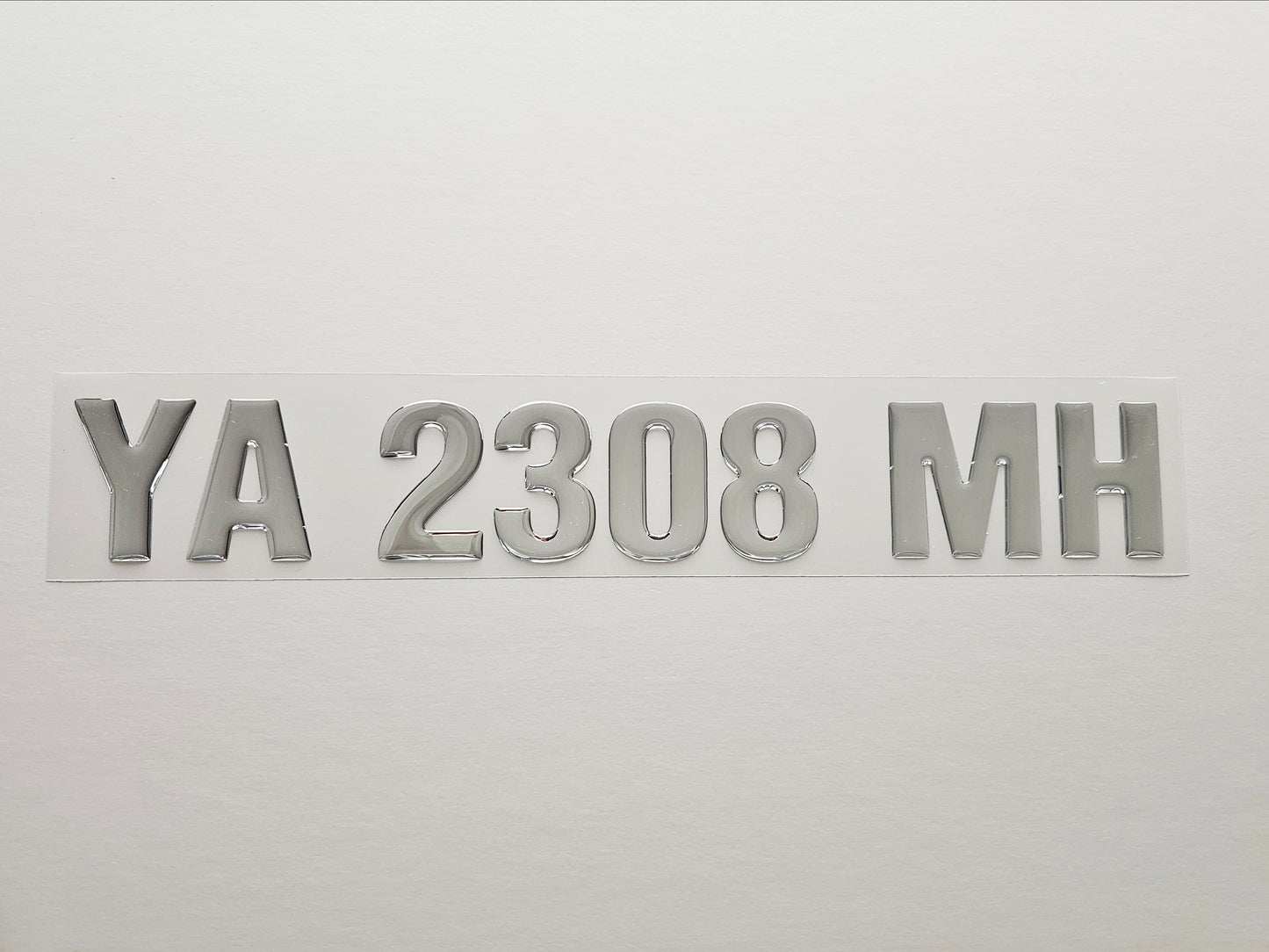 Registration Numbers Domed Decals Stickers (Set) Font 5