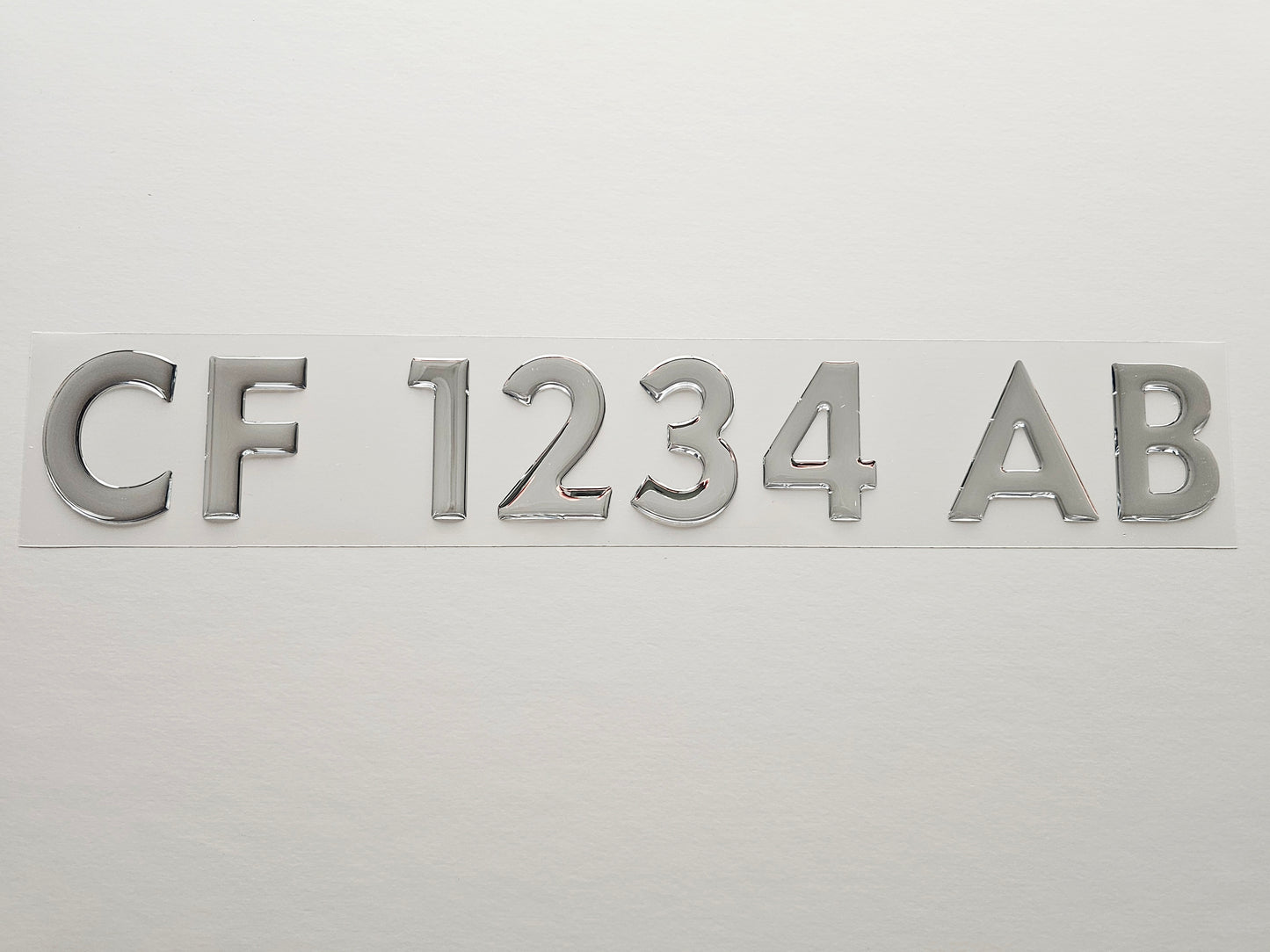 Registration Numbers Domed Decals Stickers (Set) Font 4
