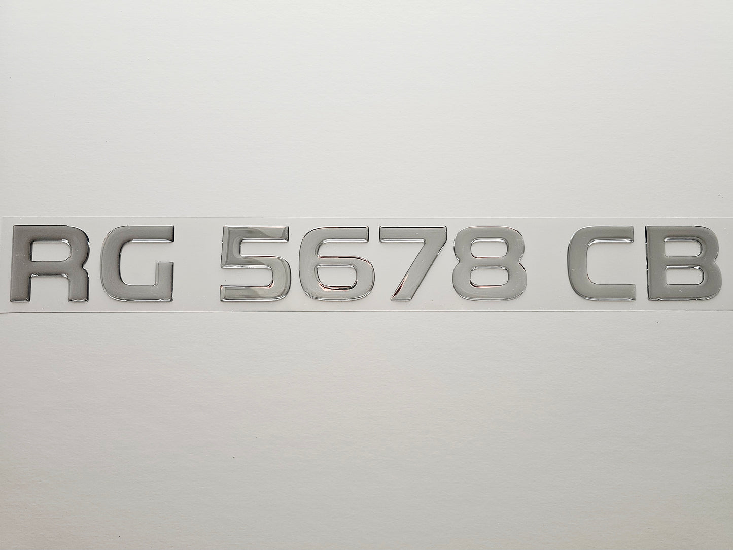 Registration Numbers Domed Decals Stickers (Set) Font 2