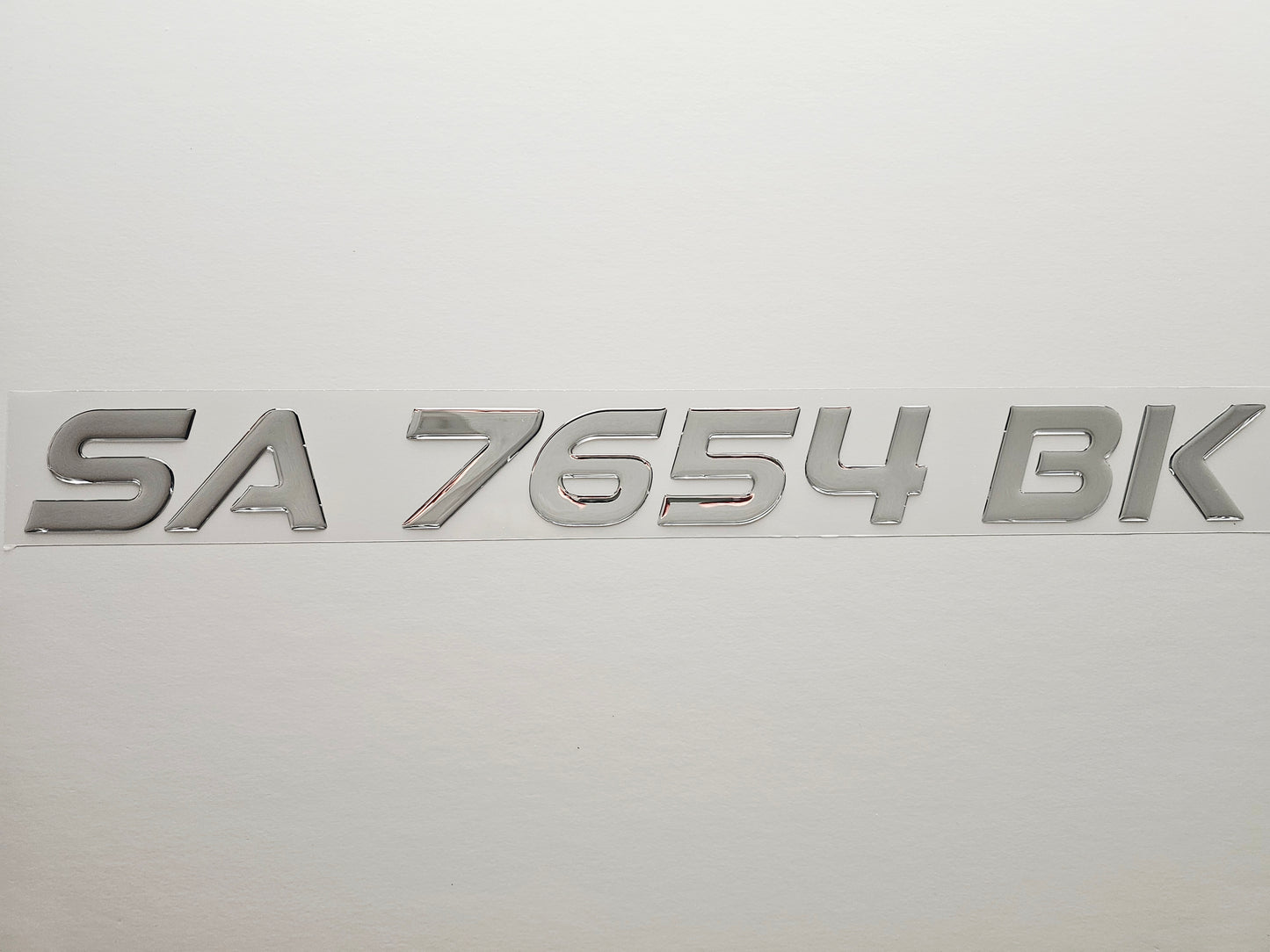 Registration Numbers Domed Decals Stickers (Set) Font 11