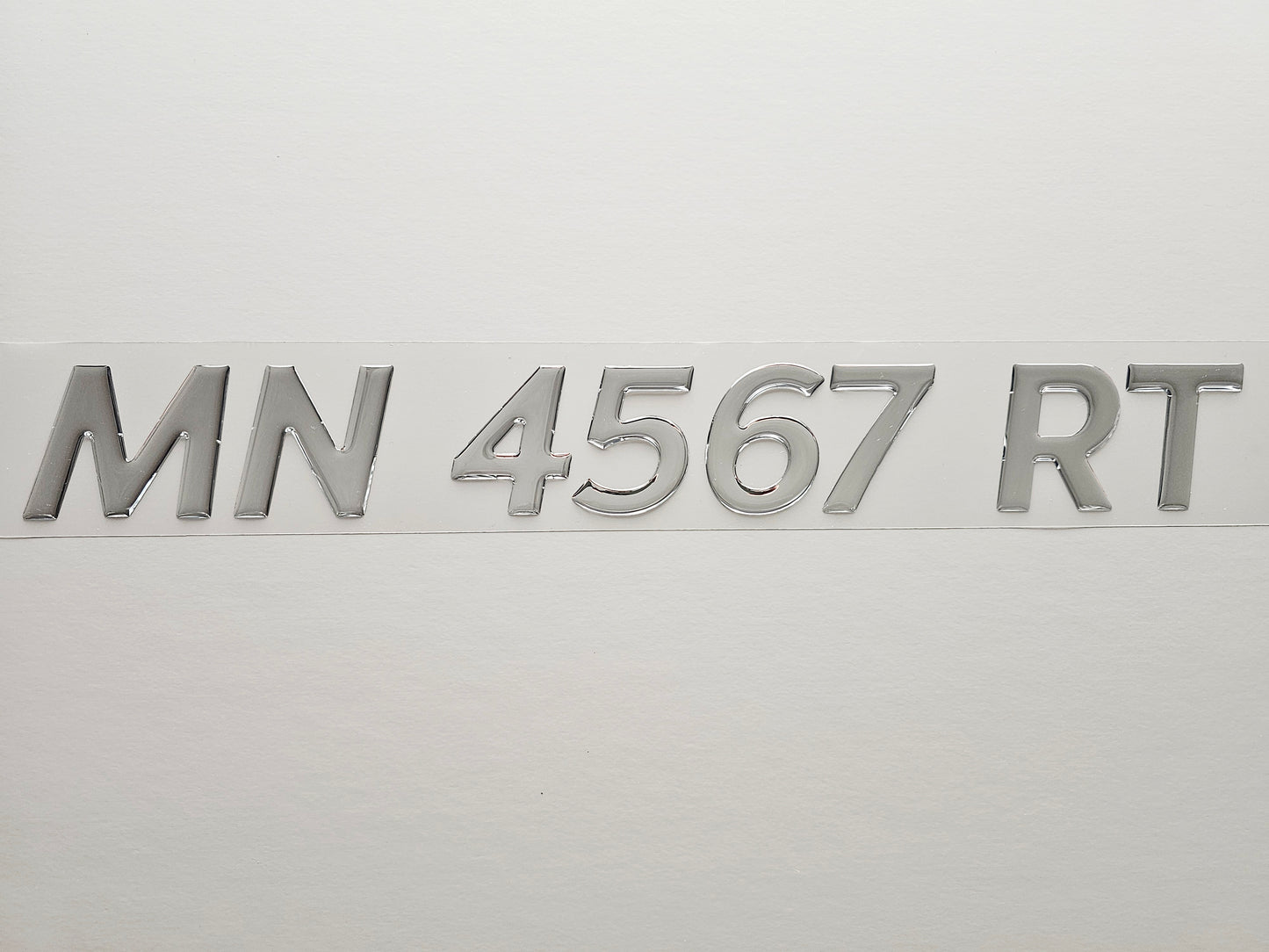 Registration Numbers Domed Decals Stickers (Set) Font 14