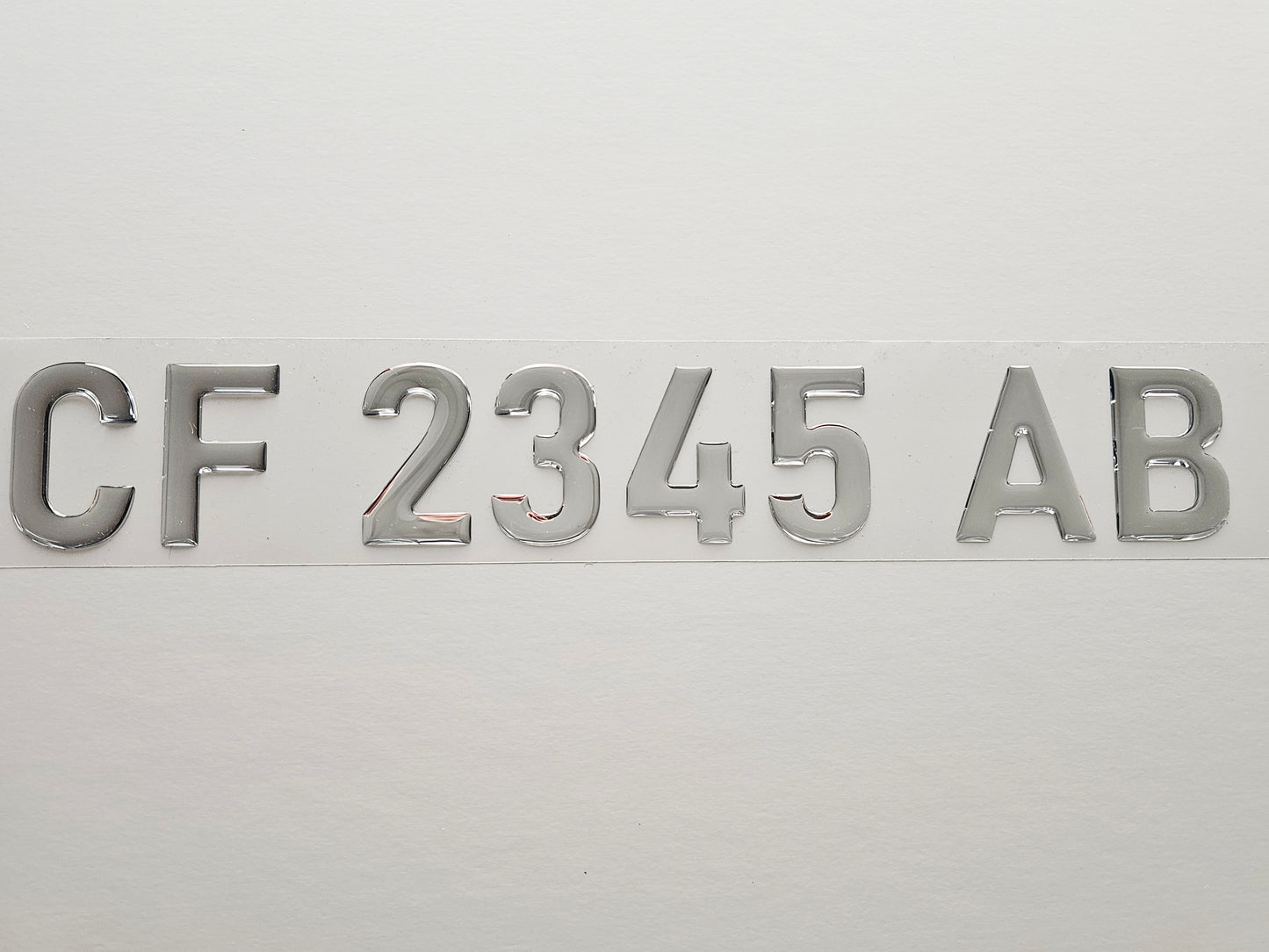 Registration Numbers Domed Decals Stickers (Set) Font 16