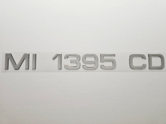 Registration Numbers Domed Decals Stickers (Set) Font 24