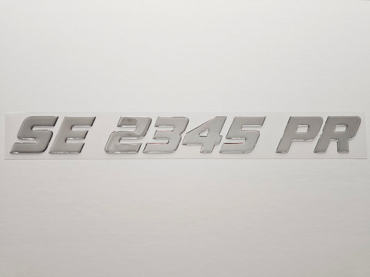 Registration Numbers Domed Decals Stickers (Set) Font 9