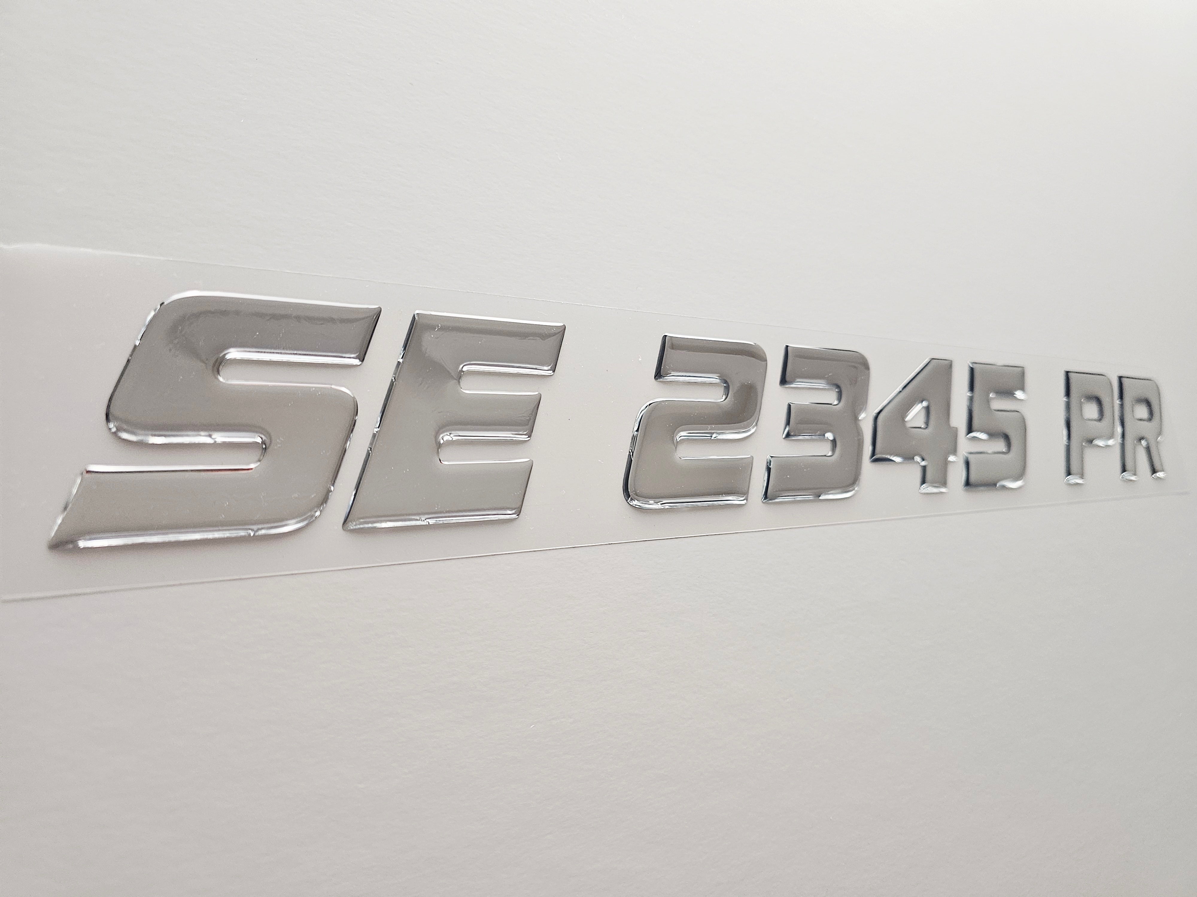 Registration Numbers Domed Decals Stickers (Set) Font 9 – BOATCAL