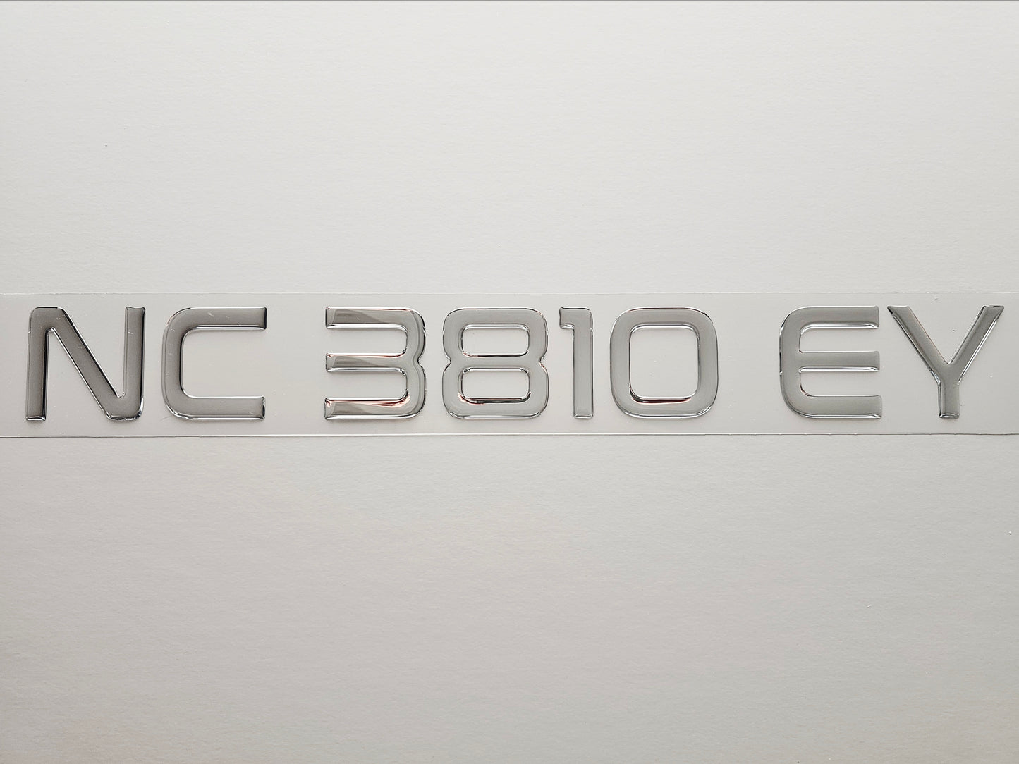 Registration Numbers Domed Decals Stickers (Set) Font 8