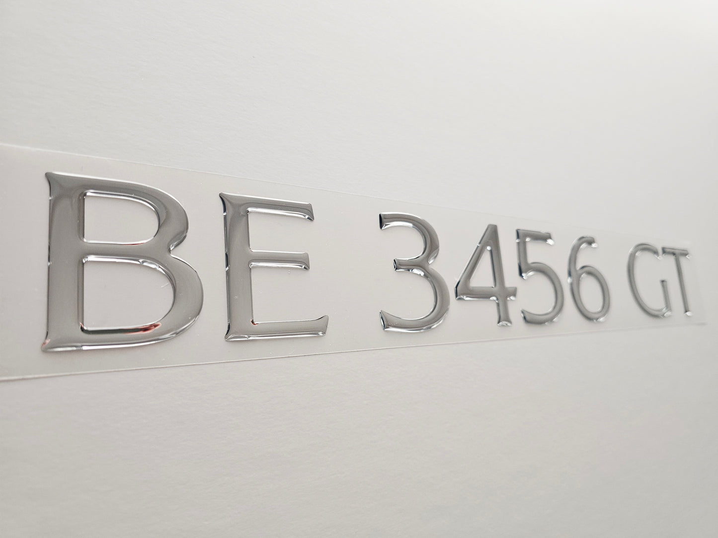 Registration Numbers Domed Decals Stickers (Set) Font 7