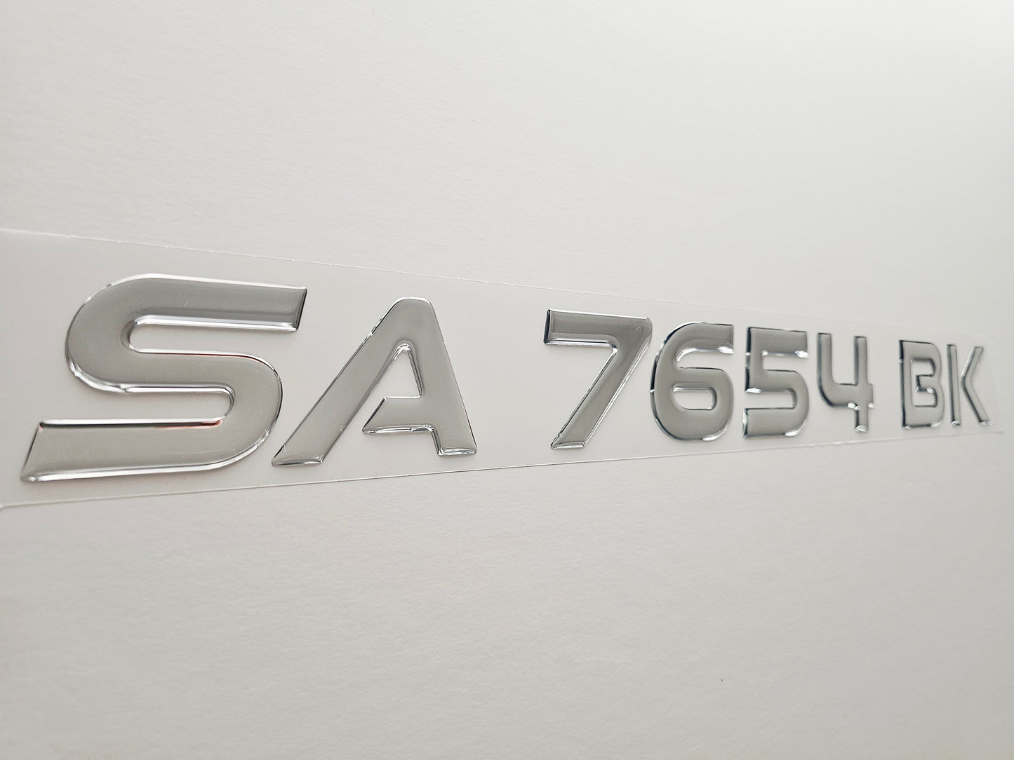 Registration Numbers Domed Decals Stickers (Set) Font 11