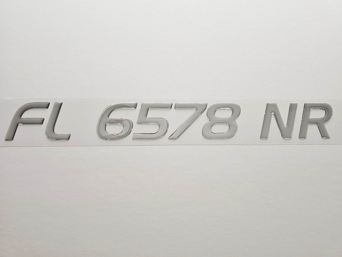 Registration Numbers Domed Decals Stickers (Set) Font 12