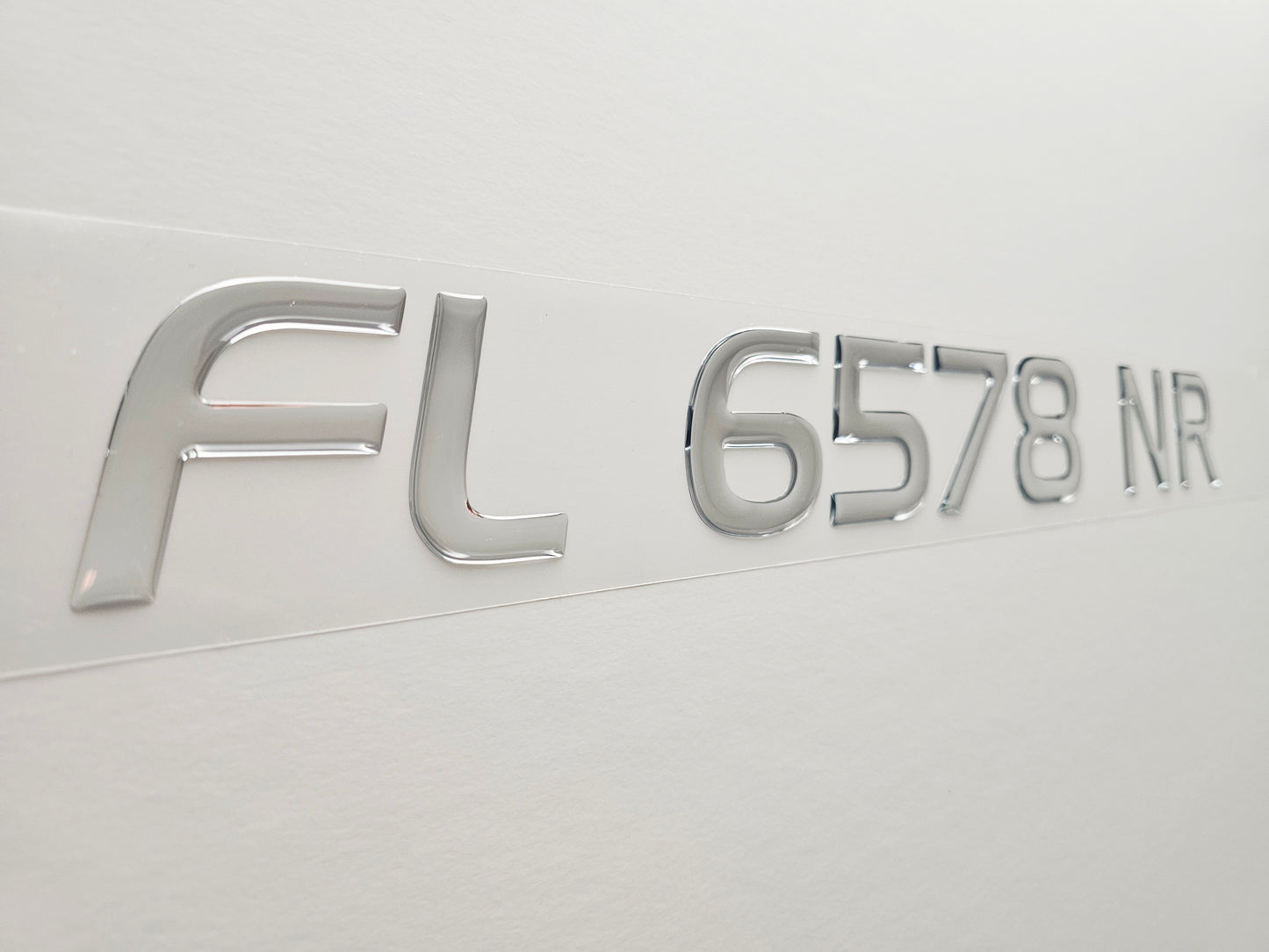 Registration Numbers Domed Decals Stickers (Set) Font 12