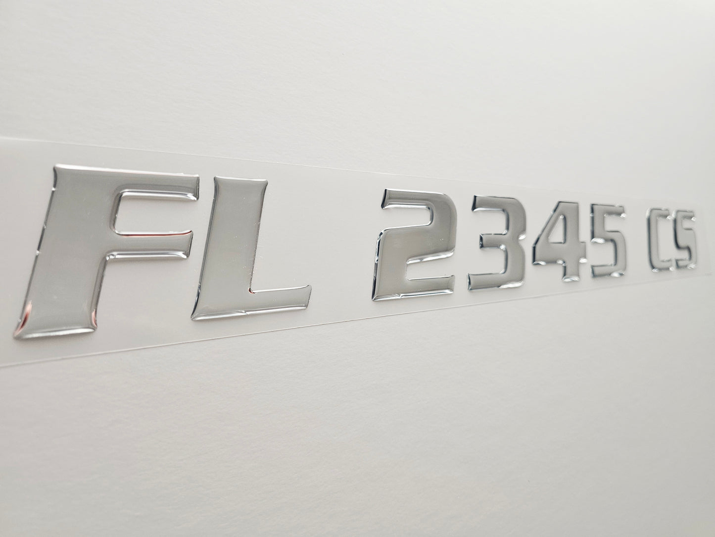 Registration Numbers Domed Decals Stickers (Set) Font 20