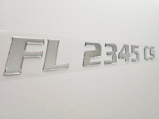 Registration Numbers Domed Decals Stickers (Set) Font 20