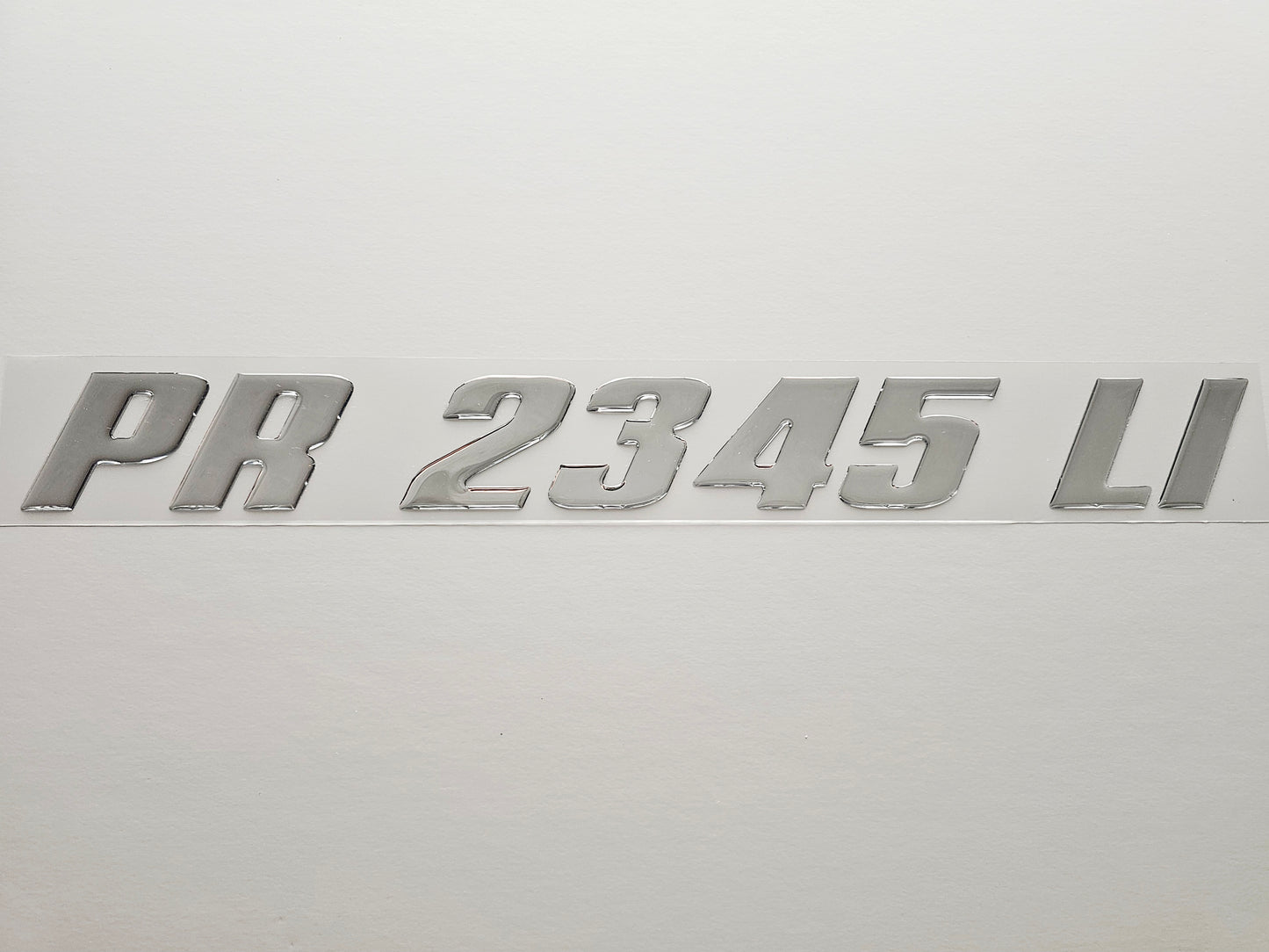 Registration Numbers Domed Decals Stickers (Set) Font 21
