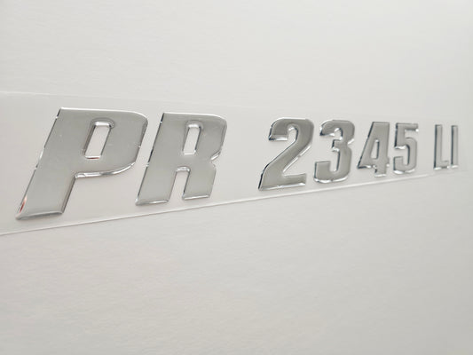 Registration Numbers Domed Decals Stickers (Set) Font 21