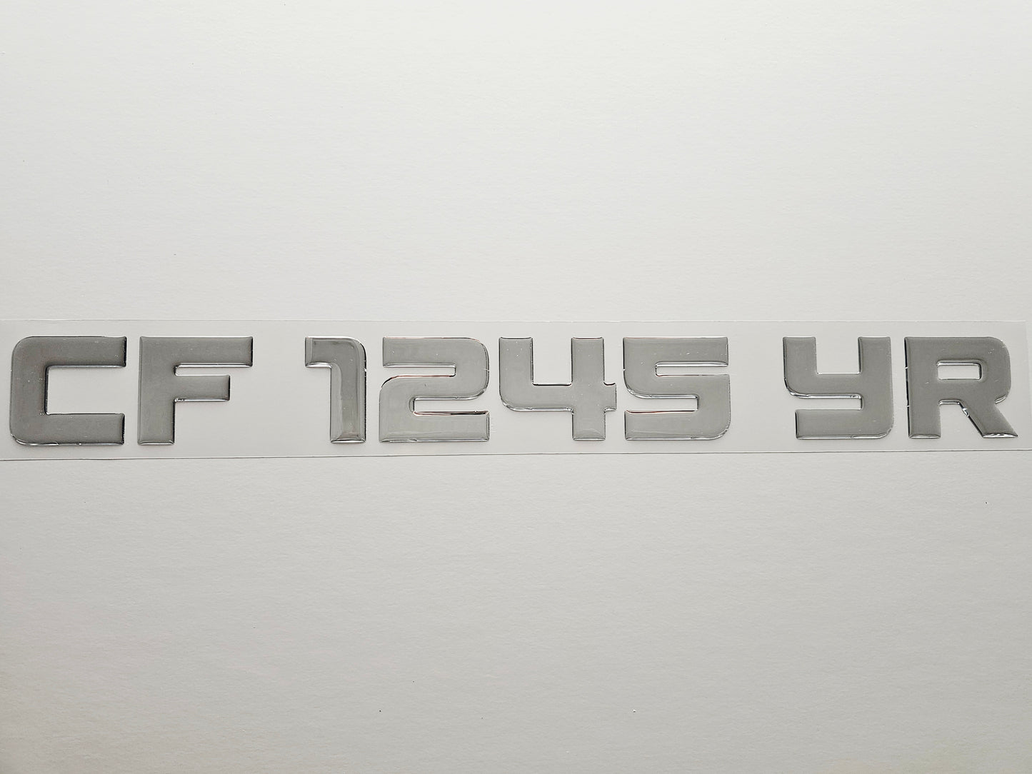 Registration Numbers Domed Decals Stickers (Set) Font 22