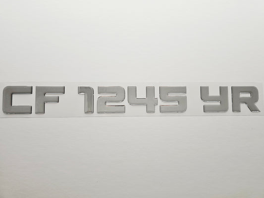 Registration Numbers Domed Decals Stickers (Set) Font 22