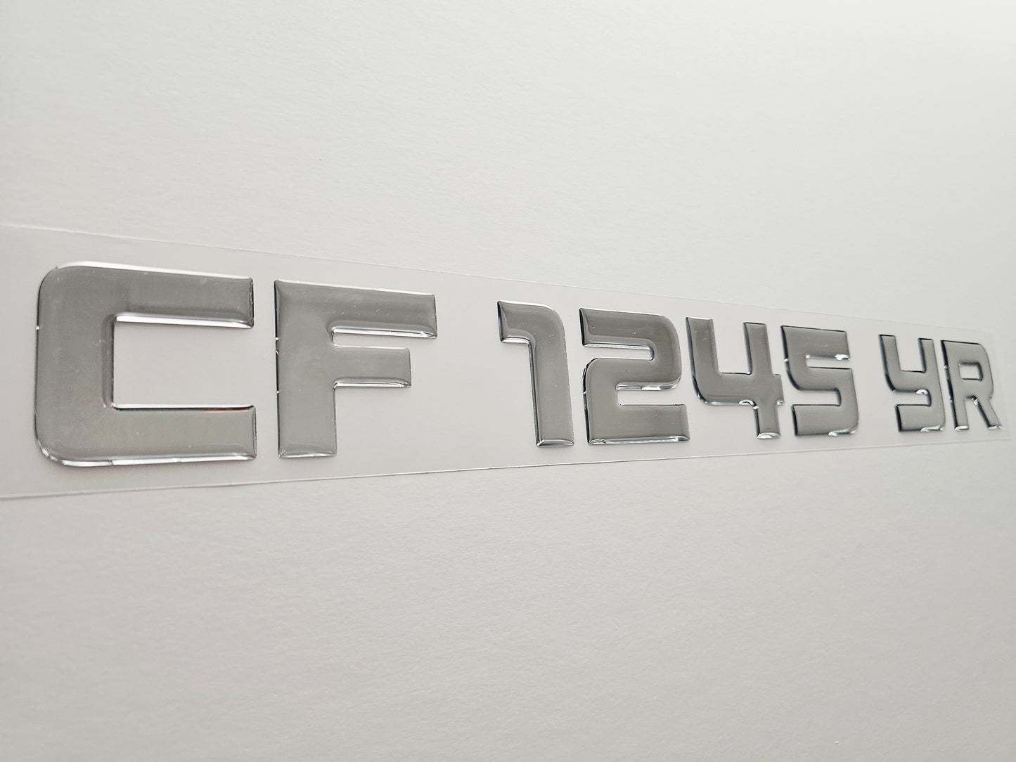 Registration Numbers Domed Decals Stickers (Set) Font 22