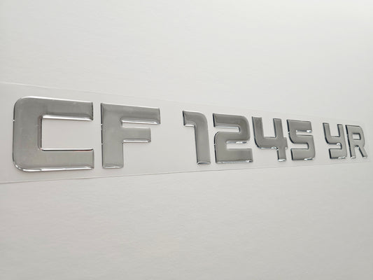 Registration Numbers Domed Decals Stickers (Set) Font 22