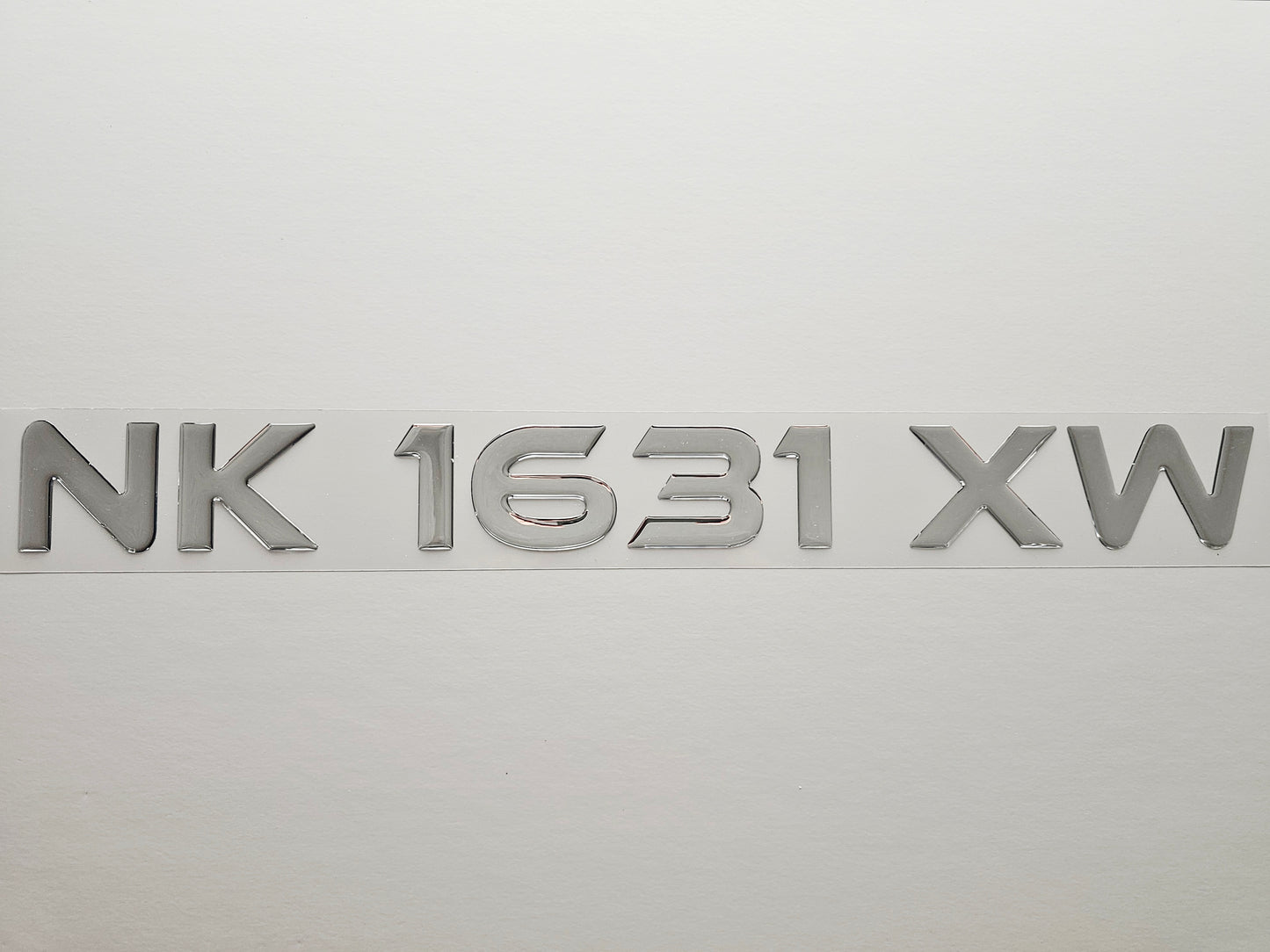 Registration Numbers Domed Decals Stickers (Set) Font 23