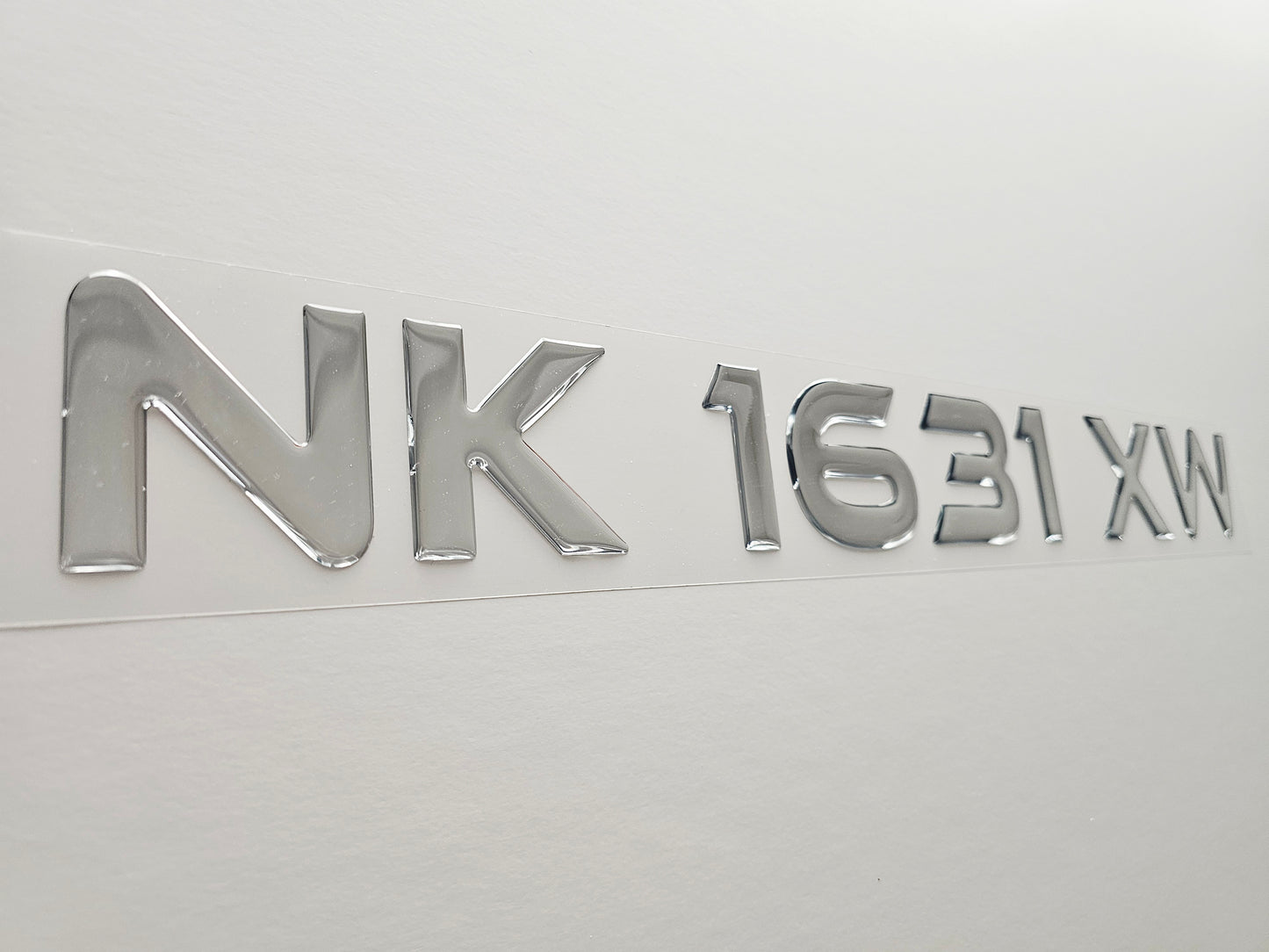 Registration Numbers Domed Decals Stickers (Set) Font 23