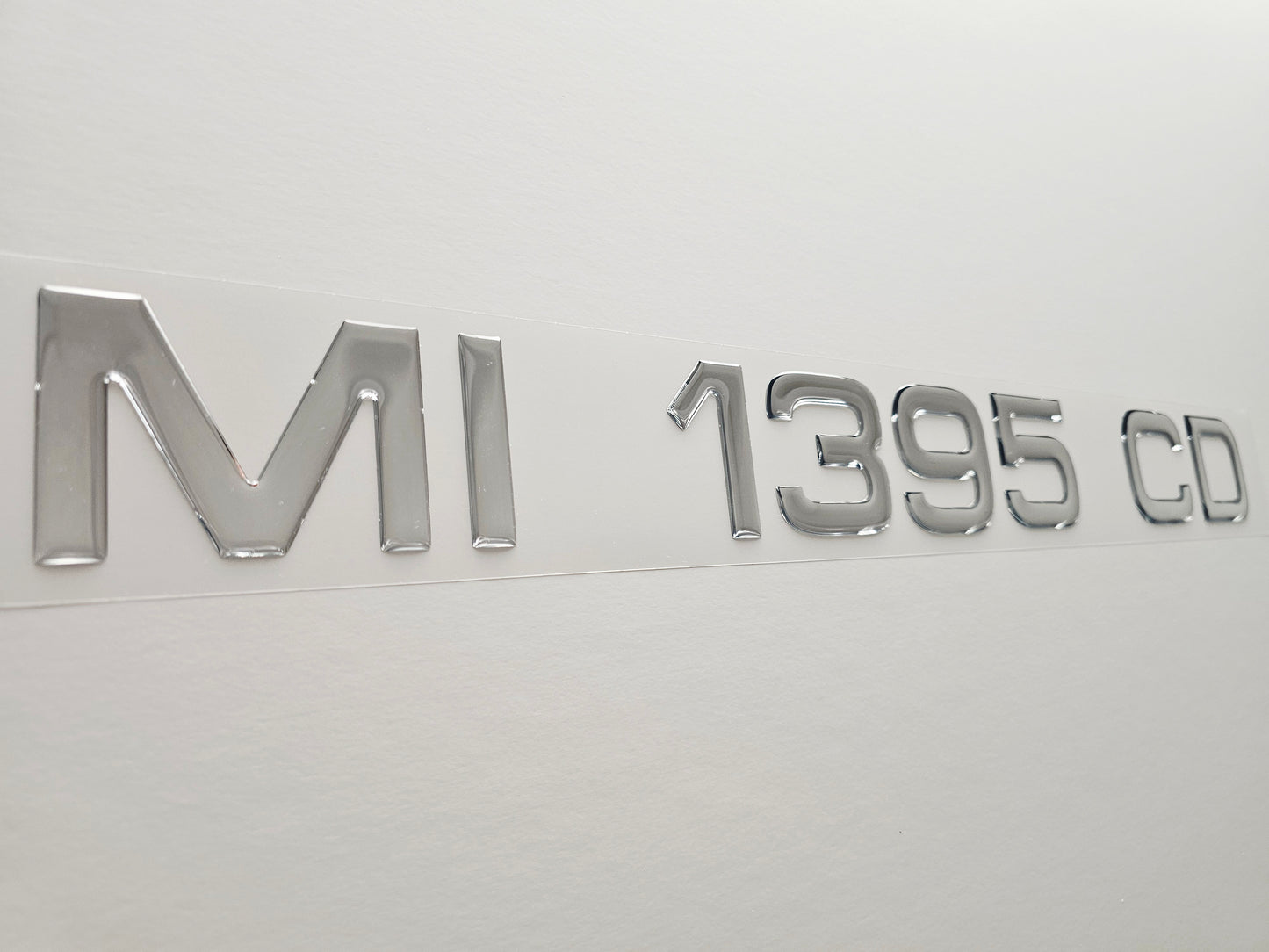 Registration Numbers Domed Decals Stickers (Set) Font 24